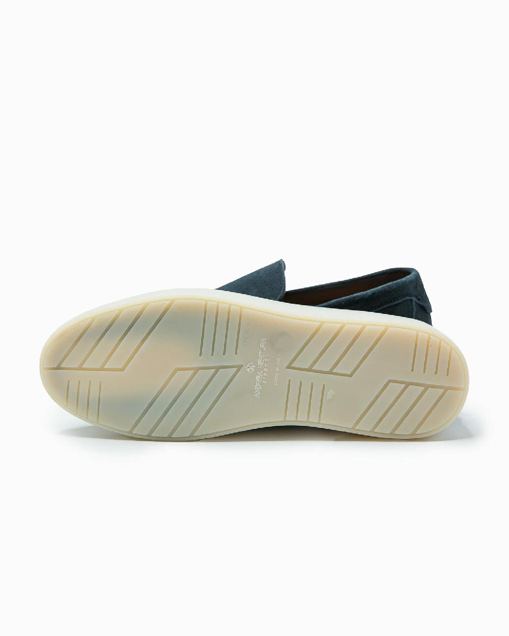 Andrea ventura MOCASSINO ST BARTH LS IN SUEDE ECLIPSE BLUE Liquidazione