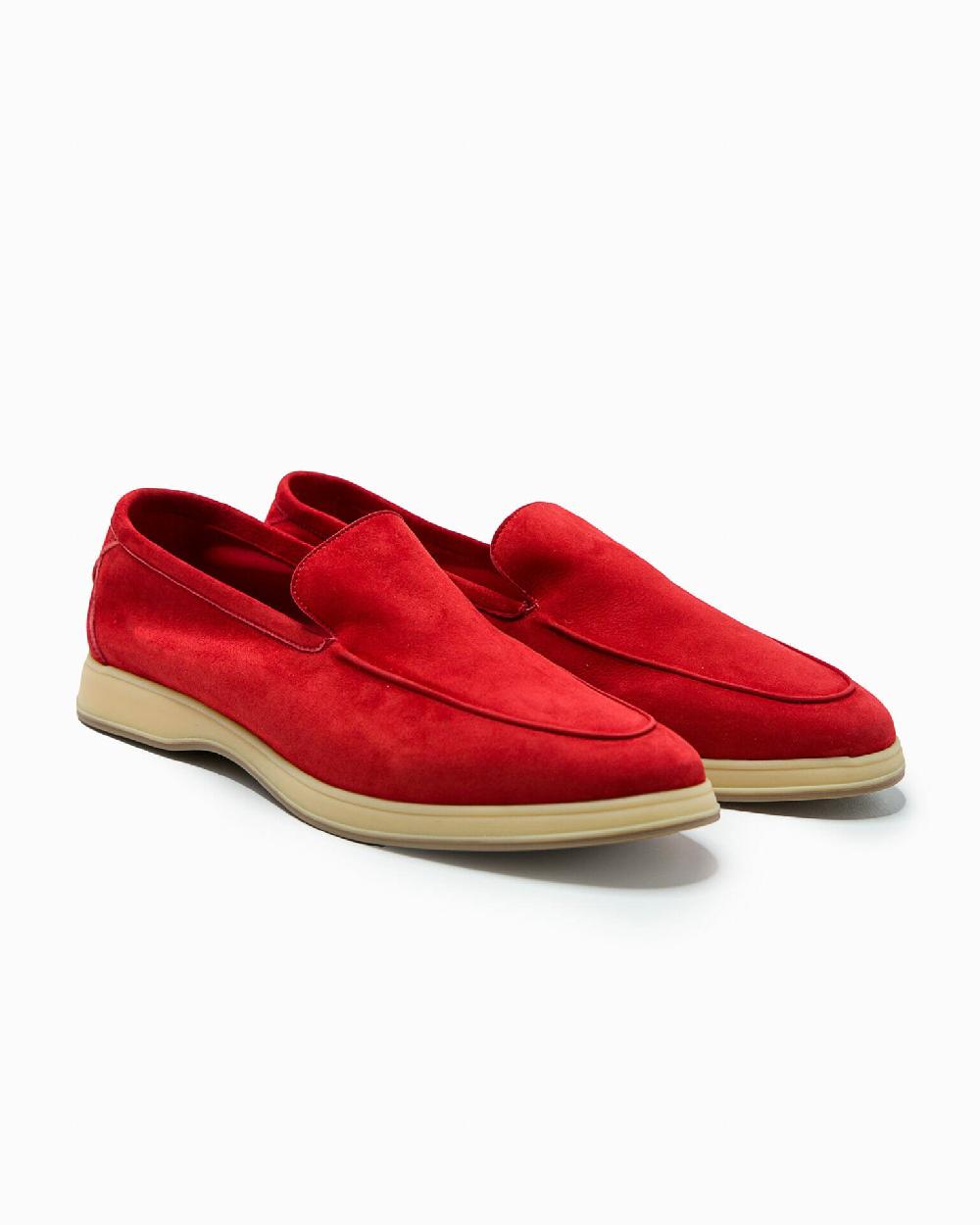 Andrea ventura MOCASSINO DONNA AQ-D COAST IN SUEDE ROSSO Rilascio limitato