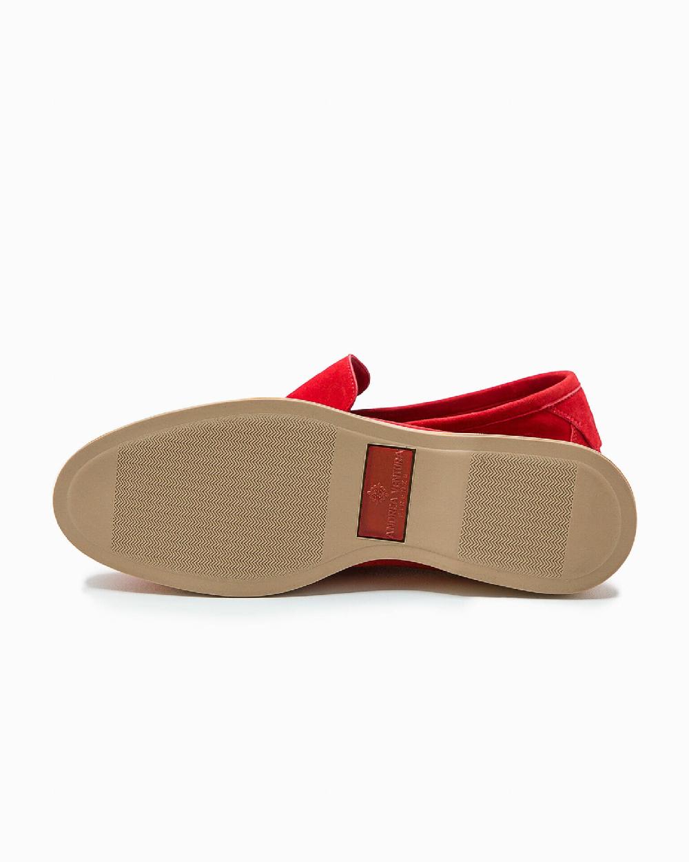 Andrea ventura MOCASSINO DONNA AQ-D COAST IN SUEDE ROSSO Rilascio limitato