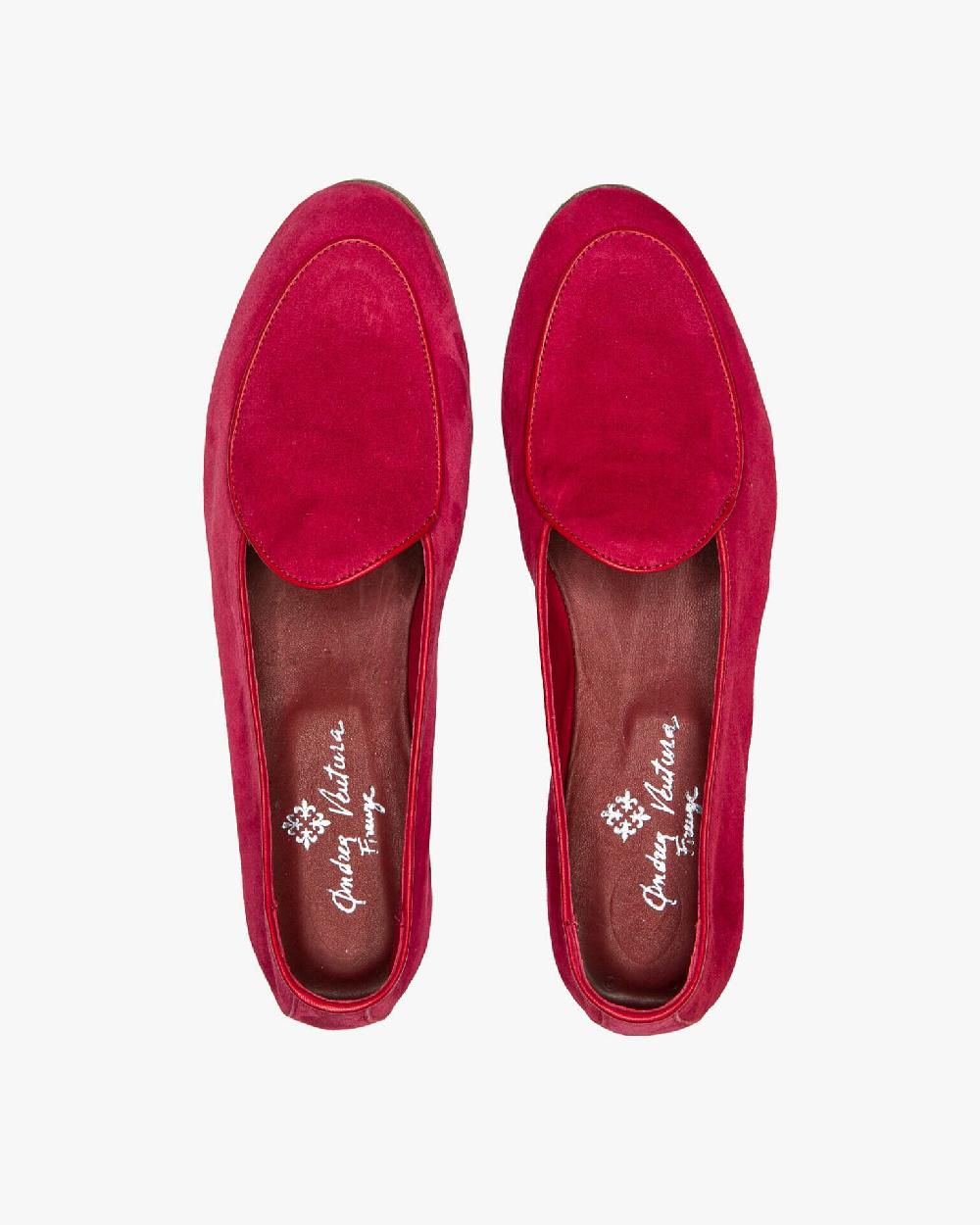 Andrea ventura MOCASSINO DONNA BELGIAN-D LS IN SUEDE ROSSO RUBINO Ultimi due giorni