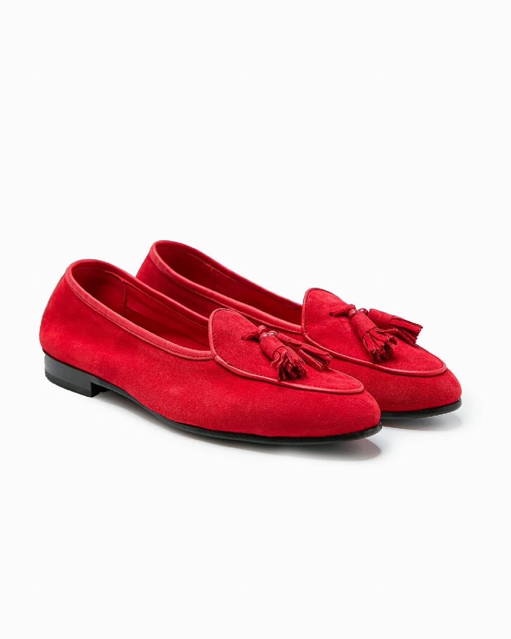 Andrea ventura MOCASSINO DONNA BELGIAN-D NP-CR IN SUEDE ROSSO KUBRICK Ultimo giorno