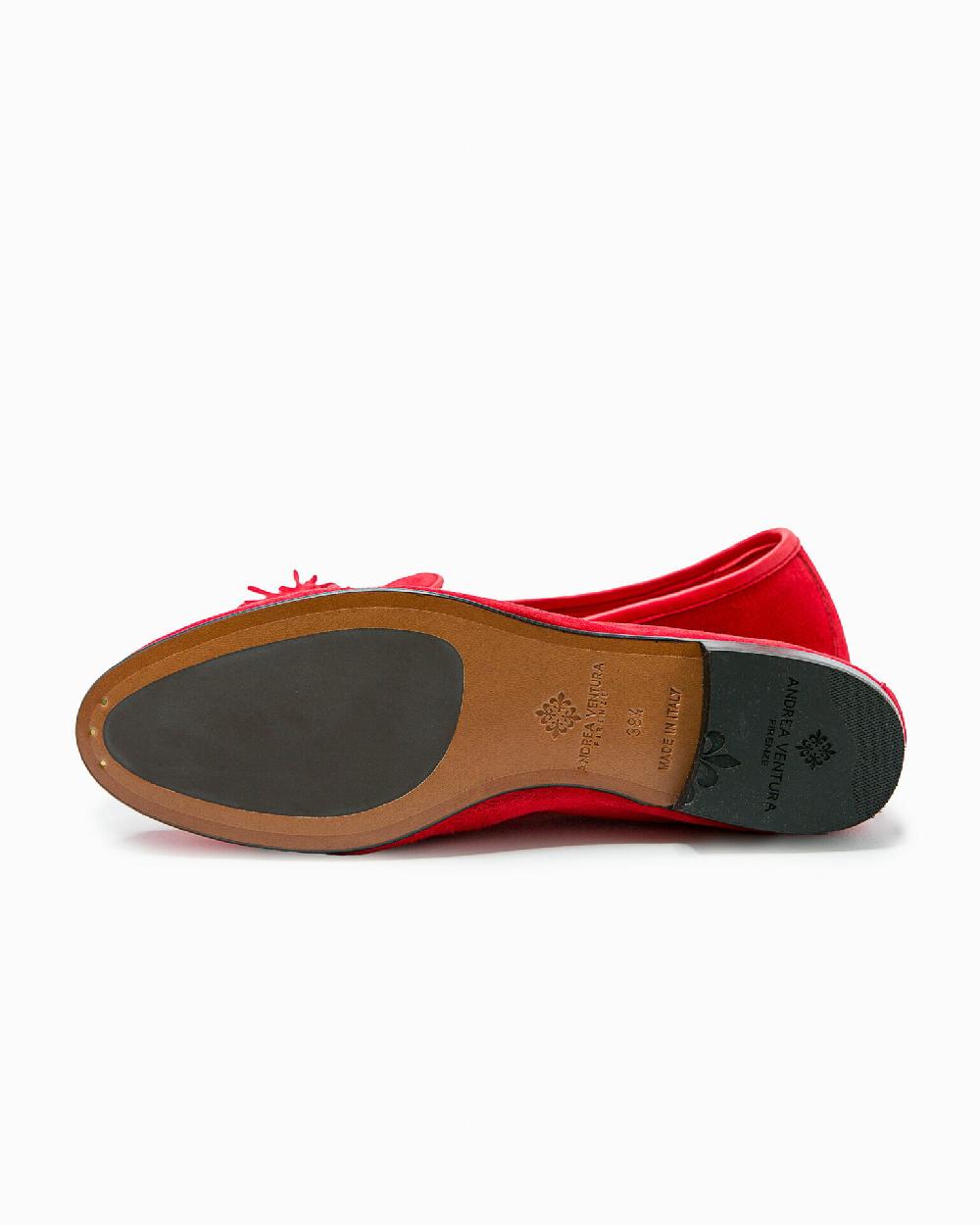 Andrea ventura MOCASSINO DONNA BELGIAN-D NP-CR IN SUEDE ROSSO KUBRICK Ultimo giorno